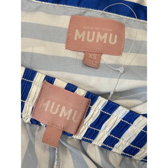 Show Me Your Mumu Classic PJ Set in Blue XSmall Womens Pants 2 piece Pajamas - Picture 10 of 13